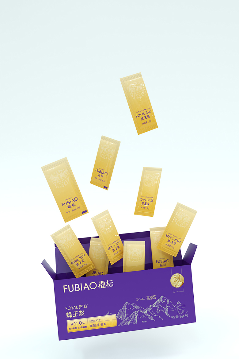 袋装蜂王浆产品展示